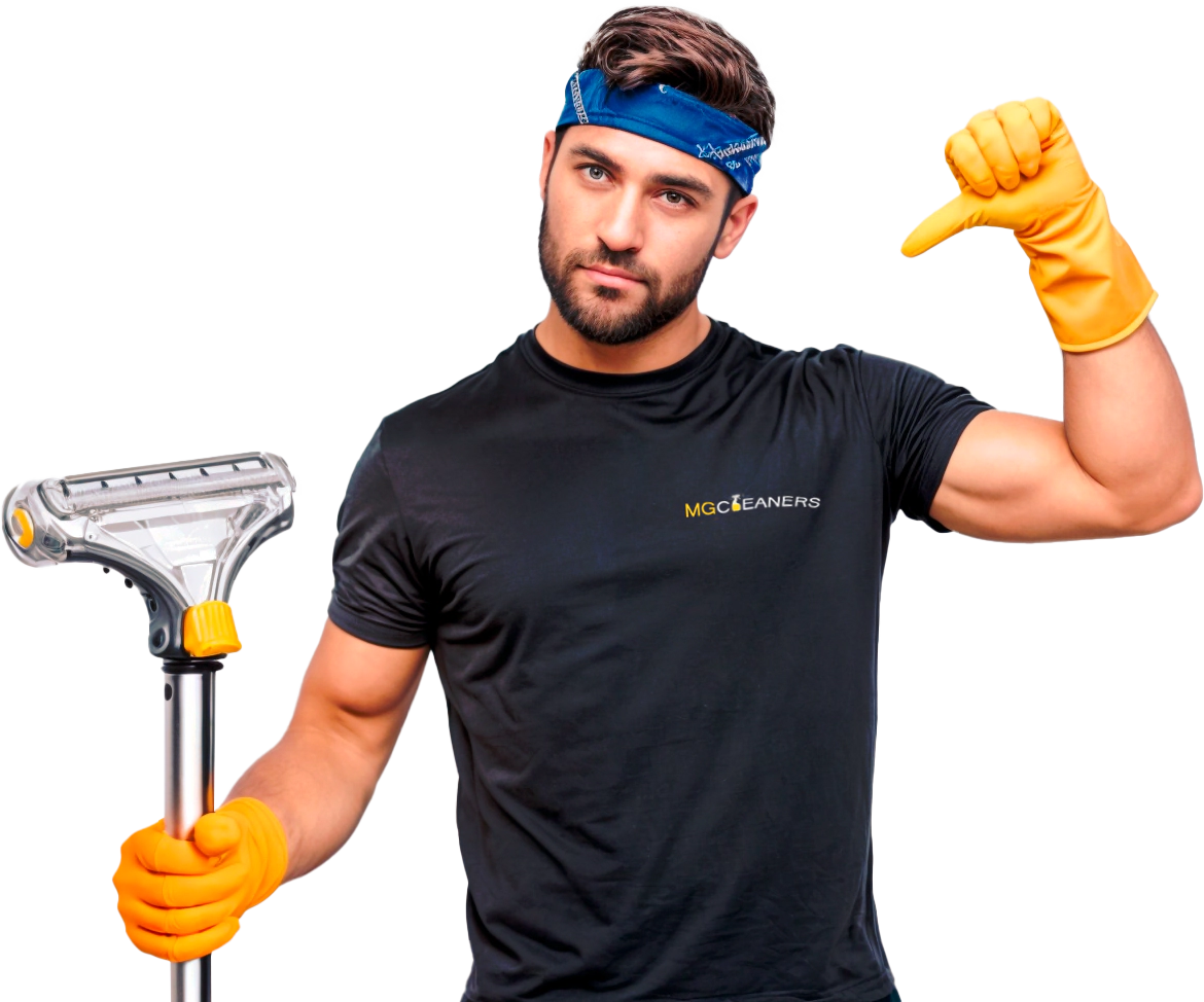 Professional cleaning technician